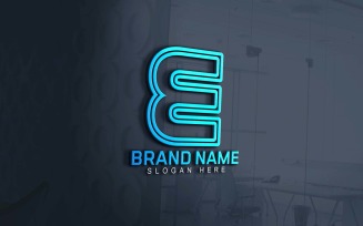Web And App E Logo Design