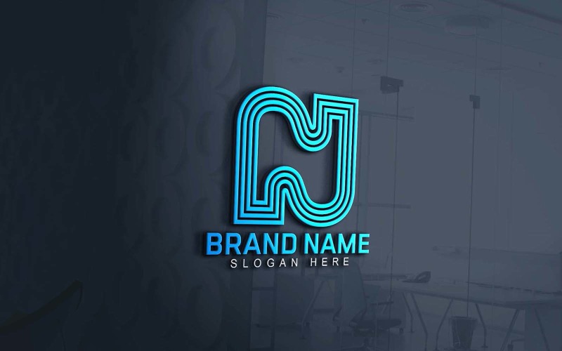 Web And App N Logo Design Logo Template