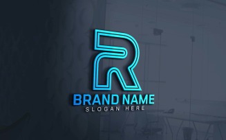 Web And App R Logo Design