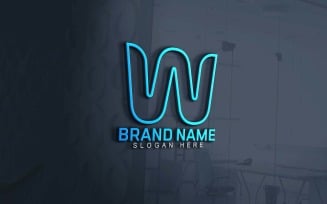 Web And App W Logo Design