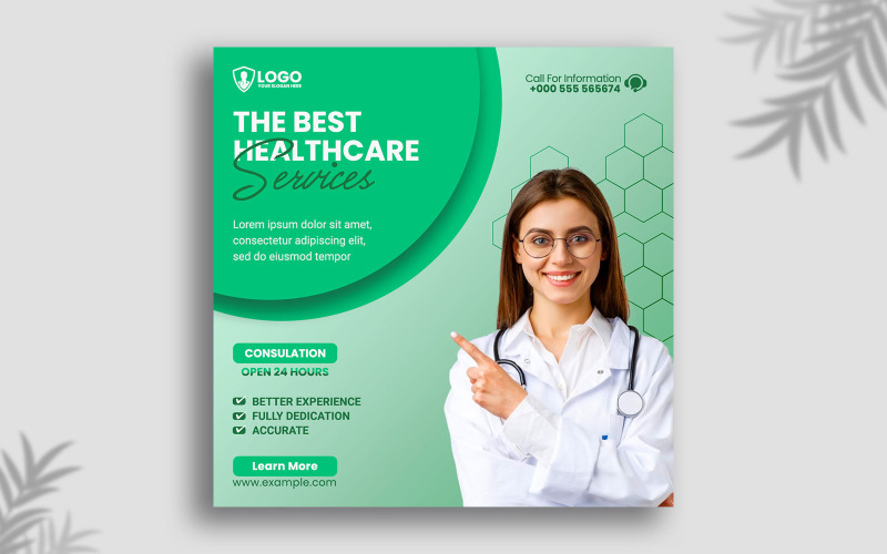 Doctor,Medical Social Media Template Corporate Identity