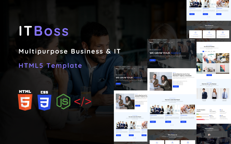 ITboss - Multipurpose Business and IT Solution HTML5 Template Website Template