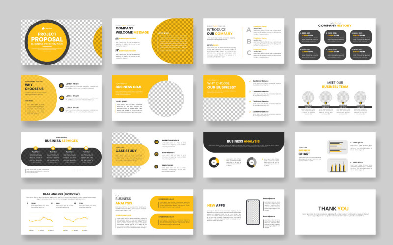Presentation templates set for business and Business Proposal. Use for presentation Illustration