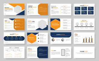 Presentation templates set for business Use for presentation background, brochure design
