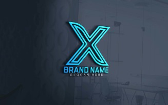 Web And App X Brand Logo Design