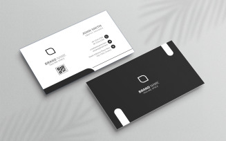 Black & White Business Card Design Template