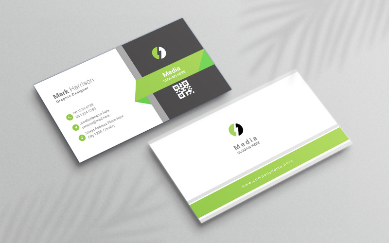 Clean & Professional Business Card Design Template Corporate Identity