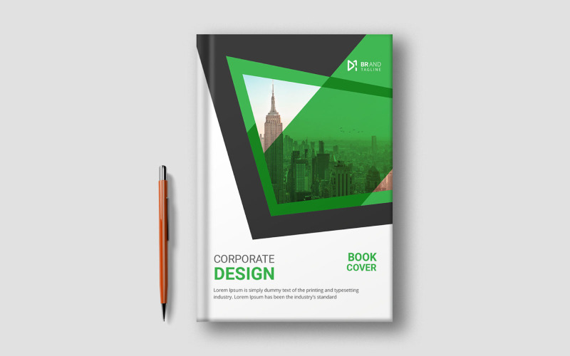 Clean and minimal book cover template design free Corporate Identity