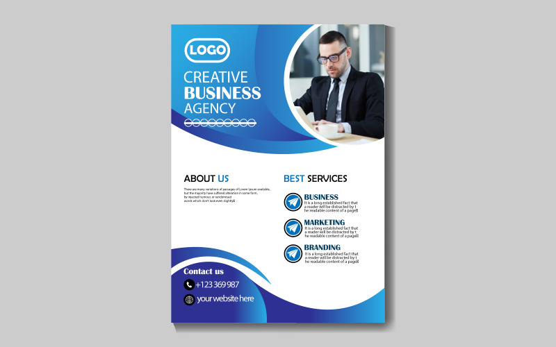 Corporate Flyer design for Growing your business Corporate Identity