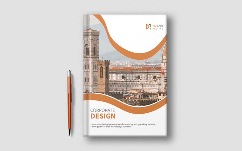 Corporate modern business book cover free Corporate Identity