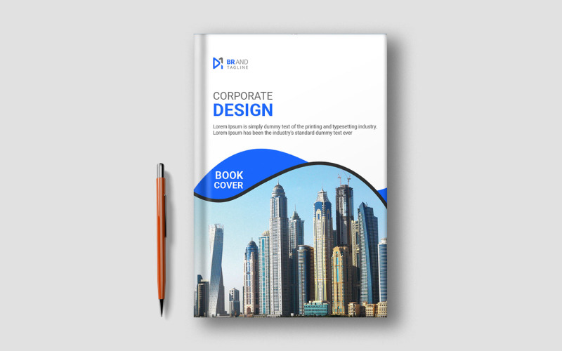 Modern simple corporate book cover design free Corporate Identity