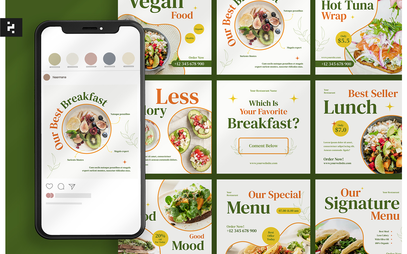 Template #352995 Vegan Vegetarian Webdesign Template - Logo template Preview