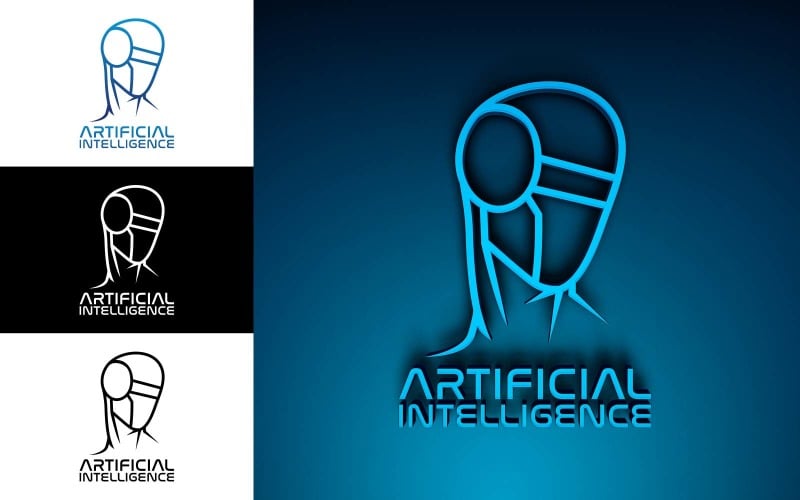 Artificial Intelligence Logo Design Logo Template