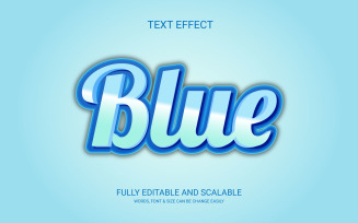 Blue Editable Vector Eps Text Effect Design
