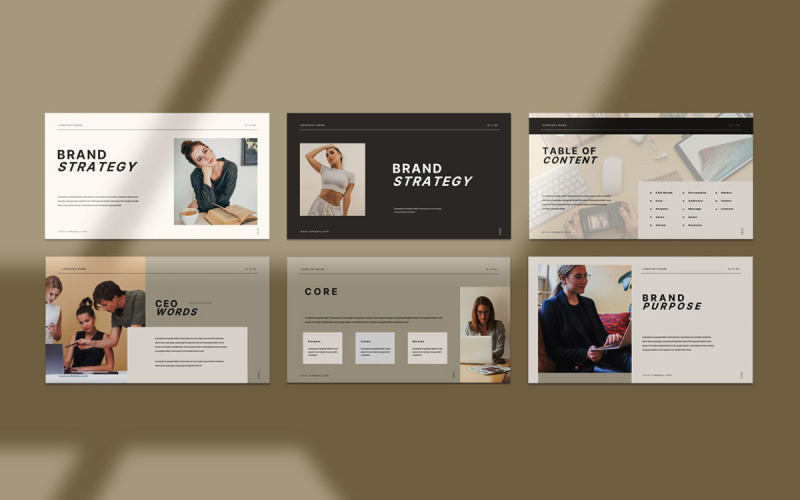 "Brand Strategy Presentation Template" PowerPoint Template
