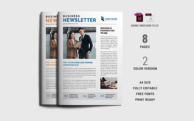 Business Newsletter Template 05 Magazine Template