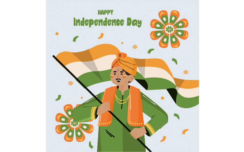Flat India Independence Day Illustration