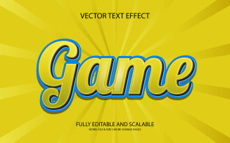 Game fully editable 3d text effect design