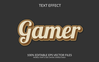 Gamer editable 3d text effect design