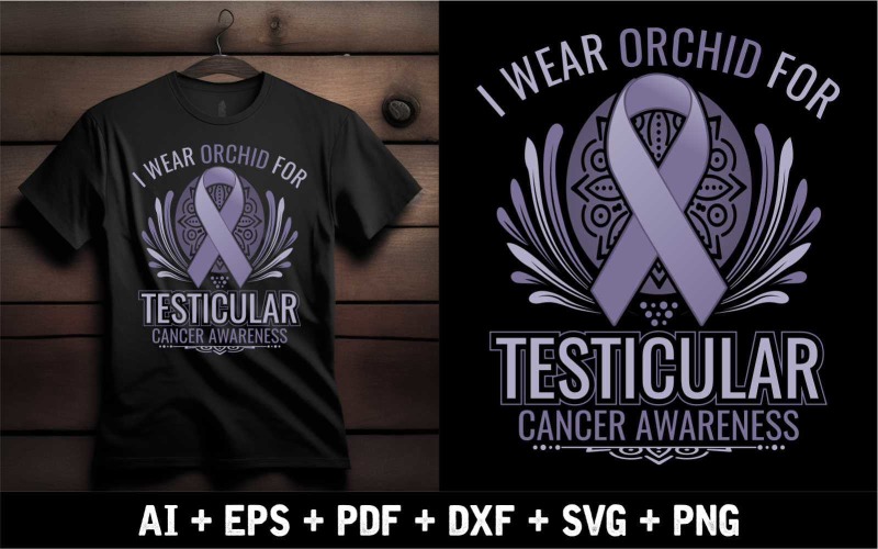 I Wear Orchid For Testicular Cancer Awareness T-shirt