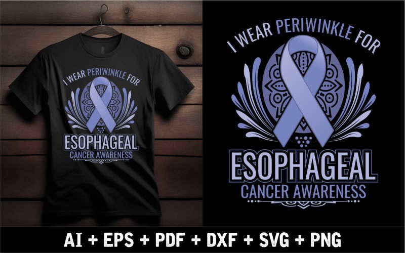 I Wear Periwinkle For Esophageal Cancer Awareness T-shirt