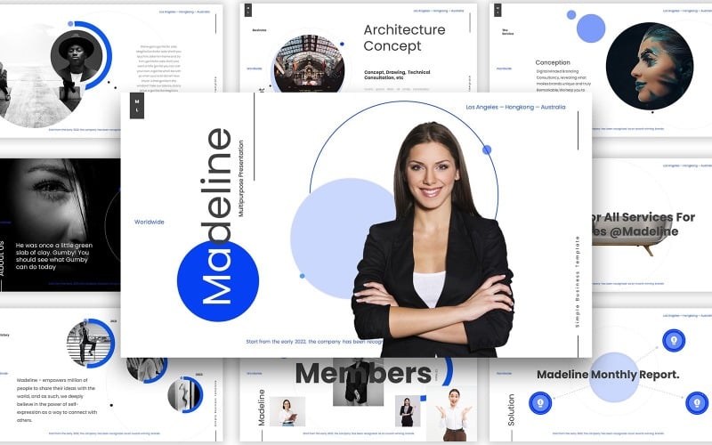 Madeline Multipurpose Powerpoint Template PowerPoint Template