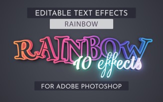 10 Rainbow Raster Text Effects