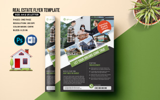 Real Estate Company Flyer Template. word & psd