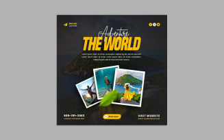 Travel Agency Tourism Social Media Post Template