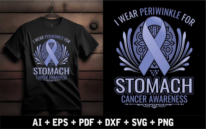 I Wear Periwinkle For Stomach Cancer Awareness T-shirt