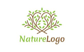 Nature Logo, Tree Logo, Tree Heart Logo