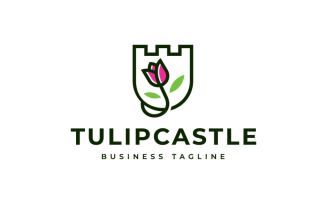 Tulip Castle Logo Template