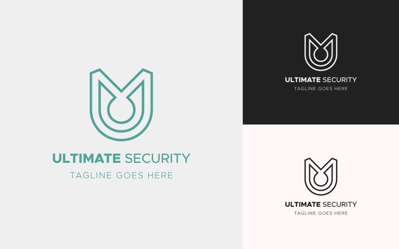 U Letter Logo - Ultimate Security Logo Template