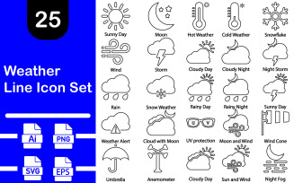 Weather Line Outline Pack