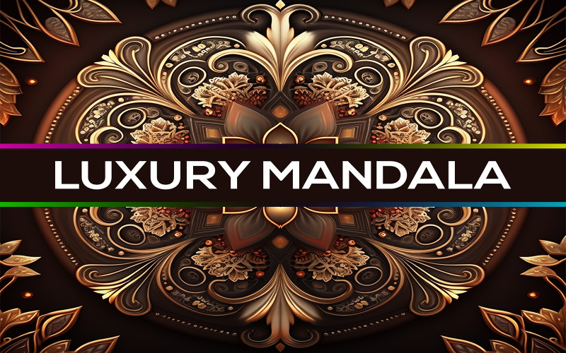 Brown Luxury Mandala Design Product Mockup