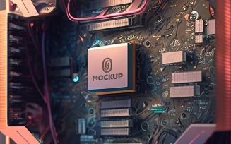 Circuit Board Logo Mockup