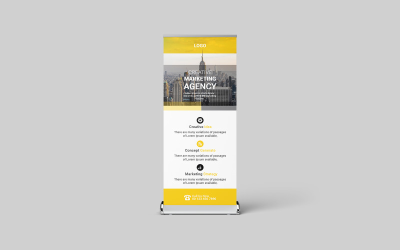 Creative Roll Up Banner Design Template Corporate Identity