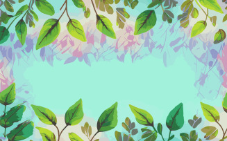Hand Drawn Spring Leaves Background stock illustration