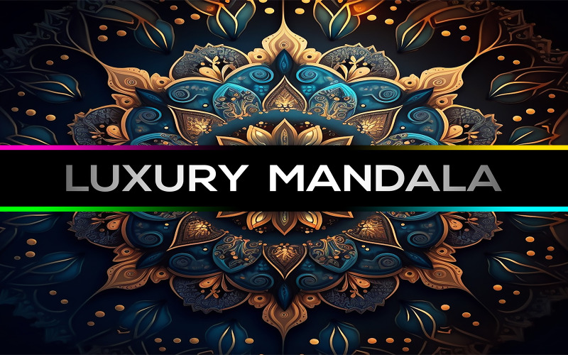 Luxury Mandala Background Mockup Design Product Mockup