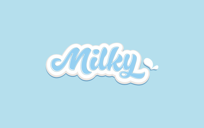 Milky Pattern Sticker or Logo Logo Template