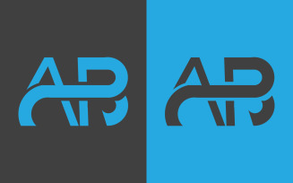 Simple AB brand logo design template