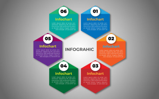 Simple infographic template design style