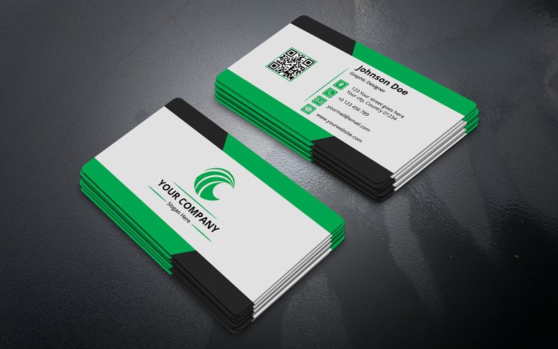 Stripe Business Card Template Corporate Identity