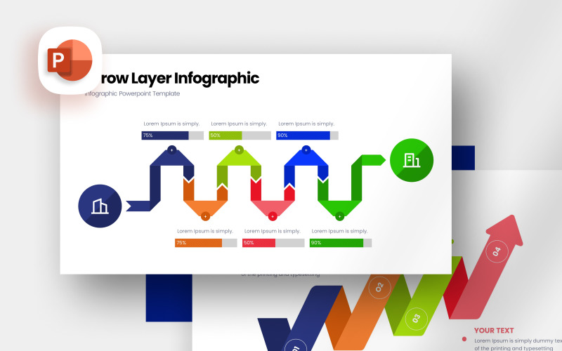 Arrow Layer Infographic Presentation Template PowerPoint Template