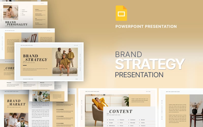 Brand Strategy Presentation Template'"' PowerPoint Template