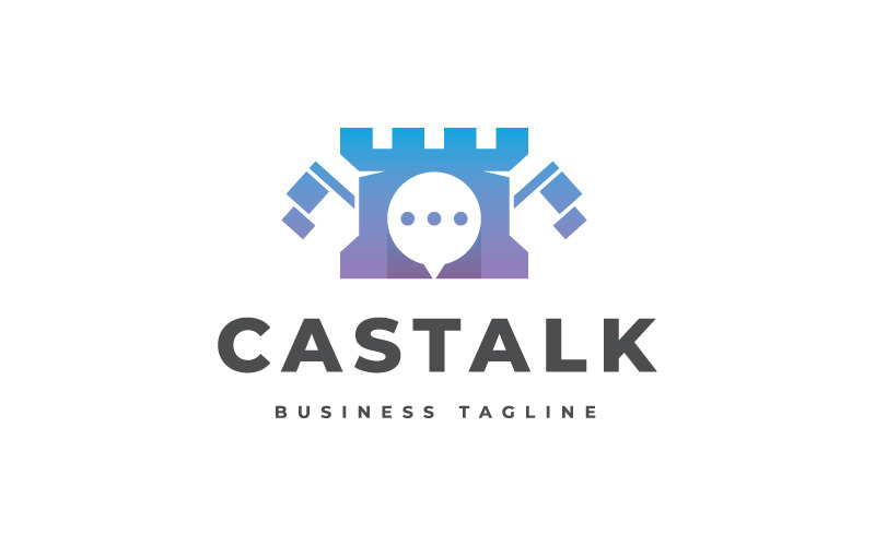 Castle Chat Logo Template