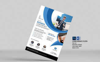 Conference Flyer Template. Word and Psd
