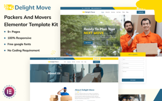 Delight Move - Packers And Movers Elementor Template Kit