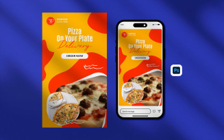 Instagram Story Template - Instagram stories pizza Food menu