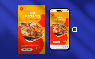 Instagram Story Template - Instagram stories pizza Template